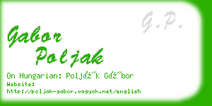 gabor poljak business card